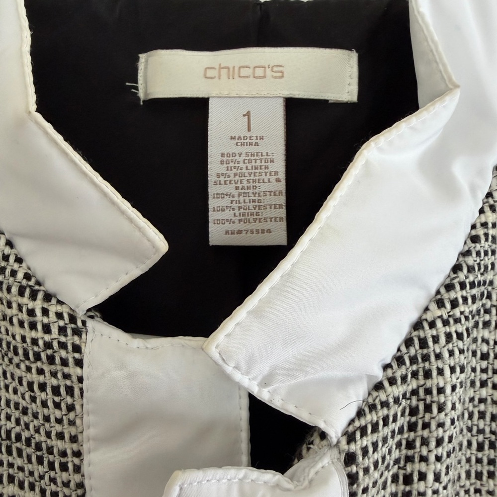 Chico's Mixed Material Textured Jacket - Picture 3 of 5